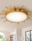 Dana Golden Sunburst 25 Inch LED Flush Mount Ceiling Light