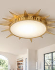 Dana Golden Sunburst 25 Inch LED Flush Mount Ceiling Light - IPLUS Lighting