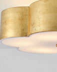 Joyce 5 Light Golden Semi Flush 20 Inch Flush Mount Ceiling Light - IPLUS Lighting