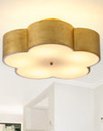 Joyce 5 Light Golden Semi Flush 20 Inch Flush Mount Ceiling Light