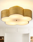 Joyce 5 Light Golden Semi Flush 20 Inch Flush Mount Ceiling Light