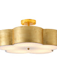 Joyce 5 Light Golden Semi Flush 20 Inch Flush Mount Ceiling Light