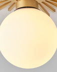 Iris 1 Light Golden Semi Flush Mount Ceiling Light 18 Inch