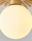 Iris 1 Light Golden Semi Flush Mount Ceiling Light 18 Inch - IPLUS Lighting