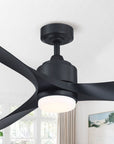 66'' Misael Propeller Integrated Led Black Ceiling Fan - IPLUS Lighting