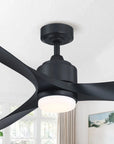 66'' Misael Propeller Integrated Led Black Ceiling Fan