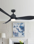66'' Misael Propeller Integrated Led Black Ceiling Fan