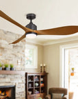 66'' Misael Propeller Integrated Led Black Ceiling Fan