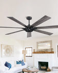 72" Modern 7-Blades Rustic Ceiling Fan