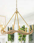 Candle Style Golden Modern 8-Light Chandelier - IPLUS Lighting