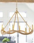 Candle Style Golden Modern 8-Light Chandelier - IPLUS Lighting
