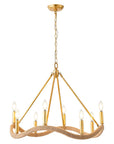 Candle Style Golden Modern 8-Light Chandelier - IPLUS Lighting