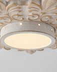 Sunburst White Modern 22 Inch LED Flush Mount Light