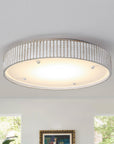 White Modern 18 Inch LED Flush Mount Light - IPLUS Lighting