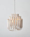 Borg 5 Light White Wooden Chandelier 20 Inch