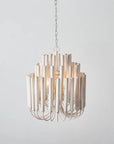 Borg 5 Light White Wooden Chandelier 20 Inch - IPLUS Lighting