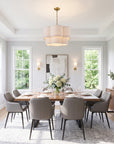 Elowen 6-Light Layered Fabric Pendant Light
