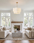 Elowen 6-Light Layered Fabric Pendant Light