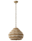 15" Beaded Dome Pendant Light