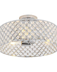 Modern Chrome 15 Inch 3-Light Semi Flush Mount Light - IPLUS Lighting