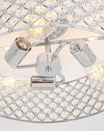 Modern Chrome 15 Inch 3-Light Semi Flush Mount Light