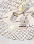 Modern Chrome 15 Inch 3-Light Semi Flush Mount Light - IPLUS Lighting