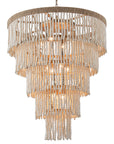 32 Inch Nelly 9 Light Bohemian Wood Beaded Chandelier