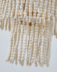 32 Inch Nelly 9 Light Bohemian Wood Beaded Chandelier - IPLUS Lighting