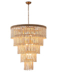 32 Inch Nelly 9 Light Bohemian Wood Beaded Chandelier - IPLUS Lighting