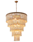32 Inch Nelly 9 Light Bohemian Wood Beaded Chandelier - IPLUS Lighting
