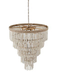 32 Inch Nelly 9 Light Bohemian Wood Beaded Chandelier - IPLUS Lighting
