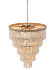 32 Inch Nelly 9 Light Bohemian Wood Beaded Chandelier - IPLUS Lighting