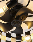 18" Black Industrial Smart Ceiling Fan - IPLUS Lighting