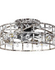 18" Retro Silver Crystal Ceiling Fan