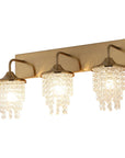 Crystal Modern 3-Light Golden Wall Light