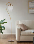 Golden 1-Light Crystal Floor Lamp - IPLUS Lighting