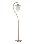 Golden 1-Light Crystal Floor Lamp