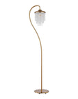 Golden 1-Light Crystal Floor Lamp - IPLUS Lighting