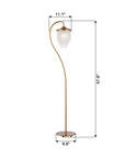 Golden 1-Light Crystal Floor Lamp