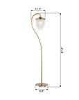Golden 1-Light Crystal Floor Lamp - IPLUS Lighting