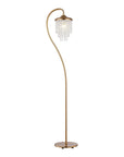 Golden 1-Light Crystal Floor Lamp - IPLUS Lighting
