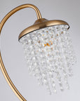 Golden 1-Light Crystal Floor Lamp