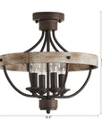 Industrial 4-Light Ceiling Light - IPLUS Lighting