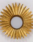 Golden Sunburst Flush Mount LED Light