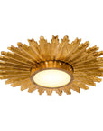 Golden Sunburst Flush Mount LED Light - IPLUS Lighting