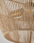Rattan Rope Farmhouse 2-Light Flush Mount Light