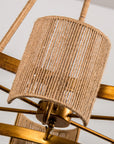 Semi-Circular 6 Light Farmhouse Rattan Chandelier - IPLUS Lighting