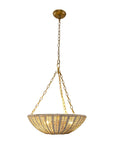 Coastal Farmhouse Wabi-Sabi 3-Light Rattan Bowl Pendant Light - IPLUS Lighting
