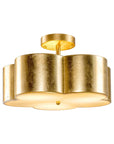 Modern Gold 3-Light Semi Flush Mount Ceiling Light - IPLUS Lighting