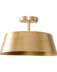 Modern Golden 3-Light Semi Flush Mount Light